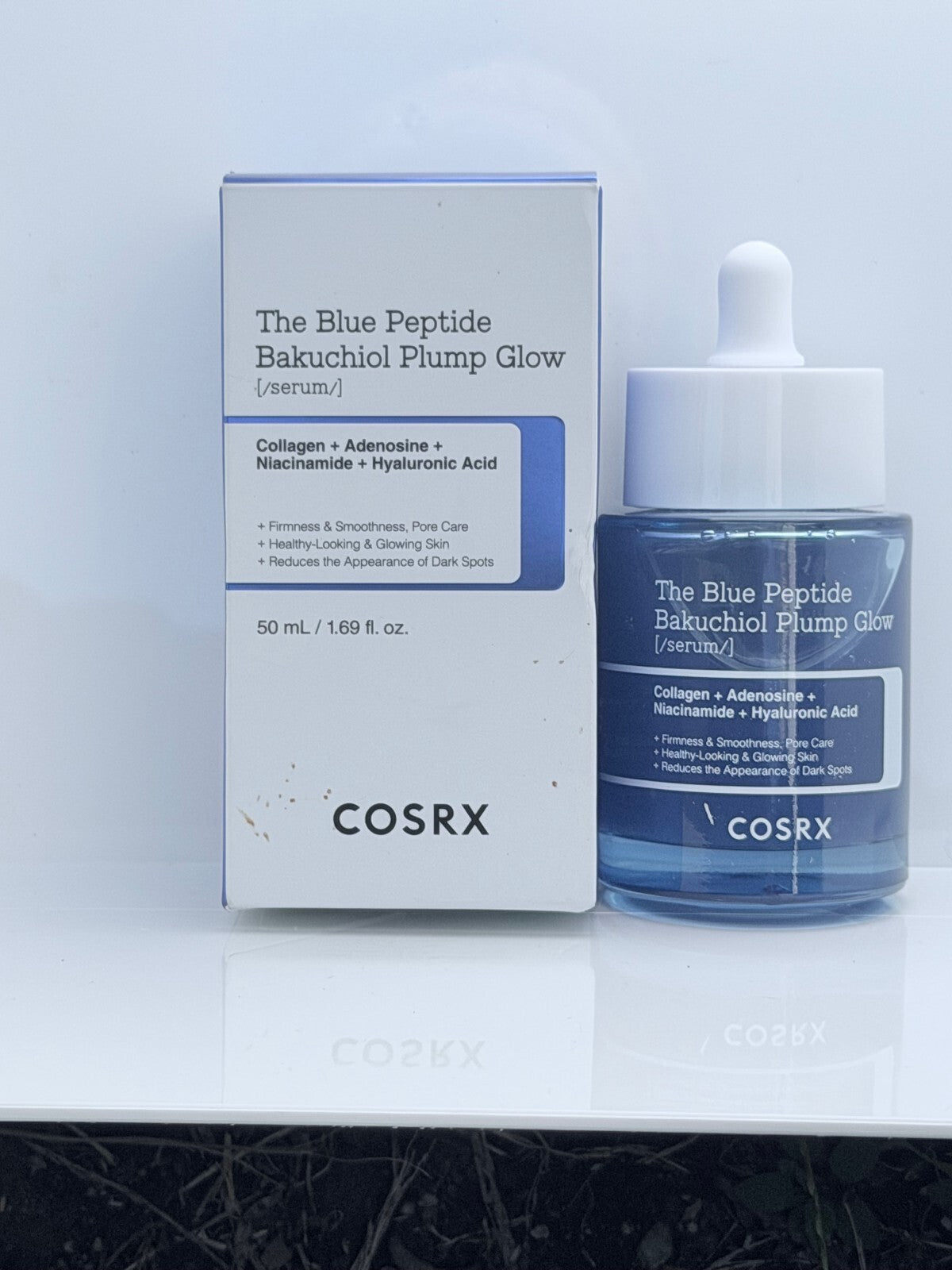 COSRX The Blue Peptide Bakuchiol Plump Glow Serum, 50 ml dropper bottle