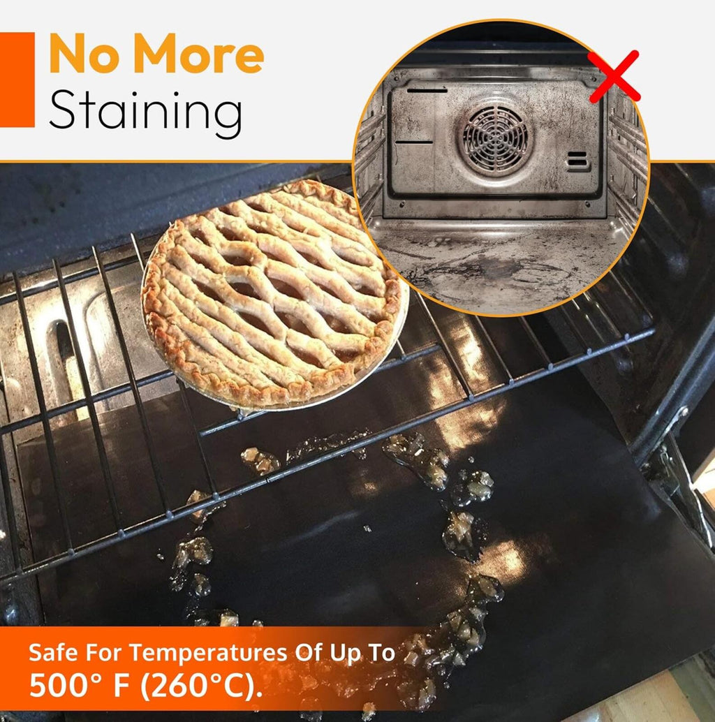 Oven Liner 2-Pack | 17" x 25" | Non-Stick, Heavy Duty, BPA & PFOA Free