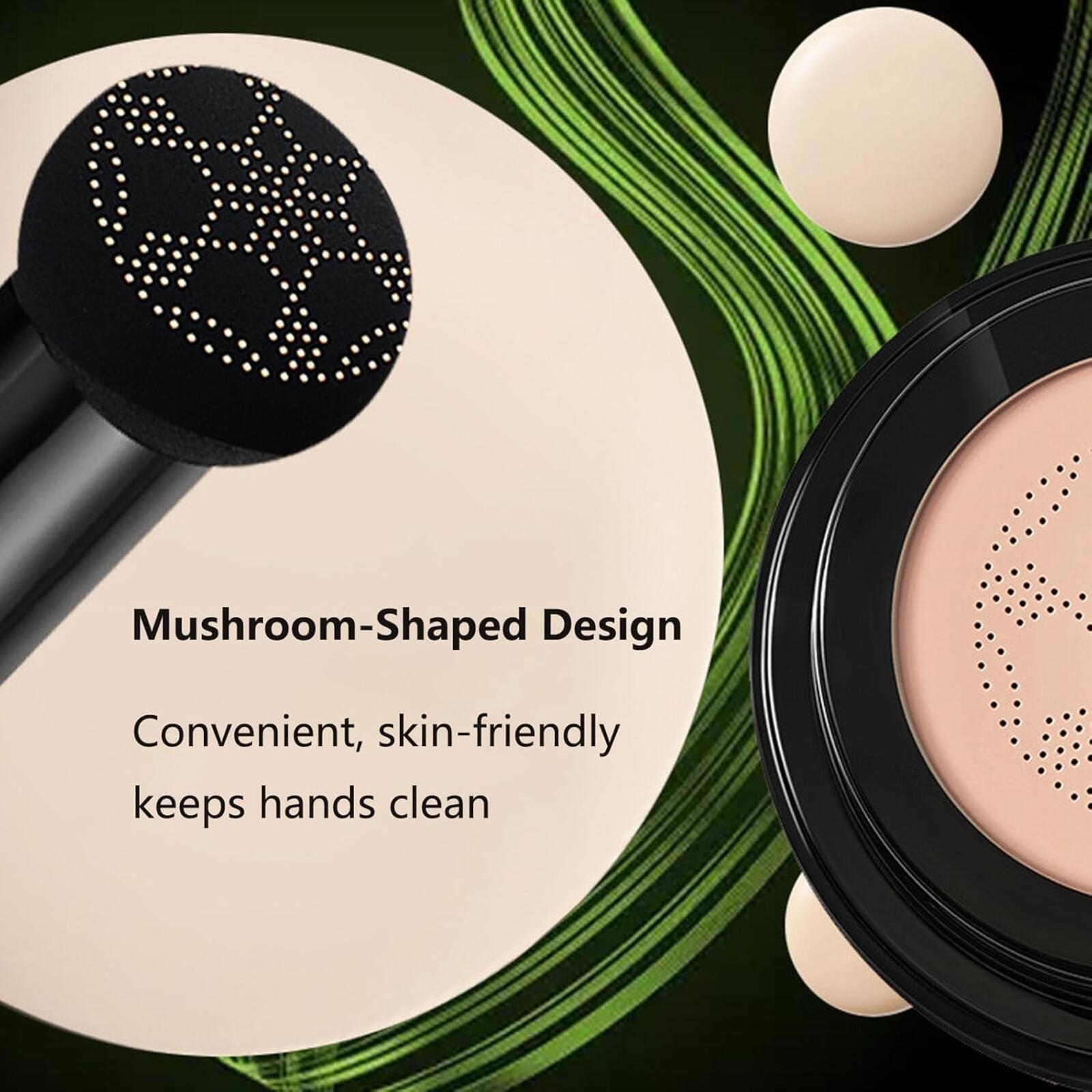 Luvie Glow 2026 Mushroom Air Cushion Foundation CC Cream 24HR Matte WARM
