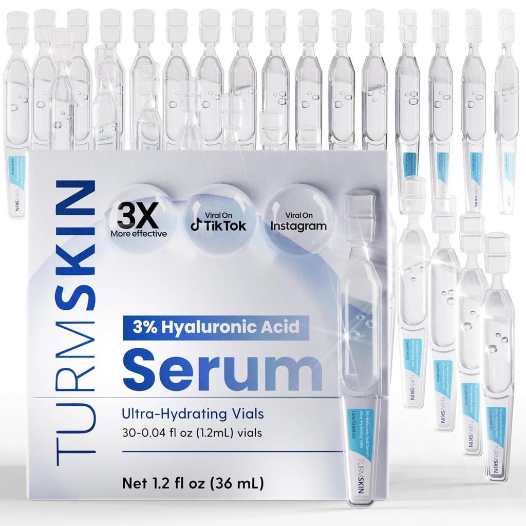 TURMSKIN 3% Hyaluronic Acid Serum Ultra-Hydrating Vials 30-Day Supply