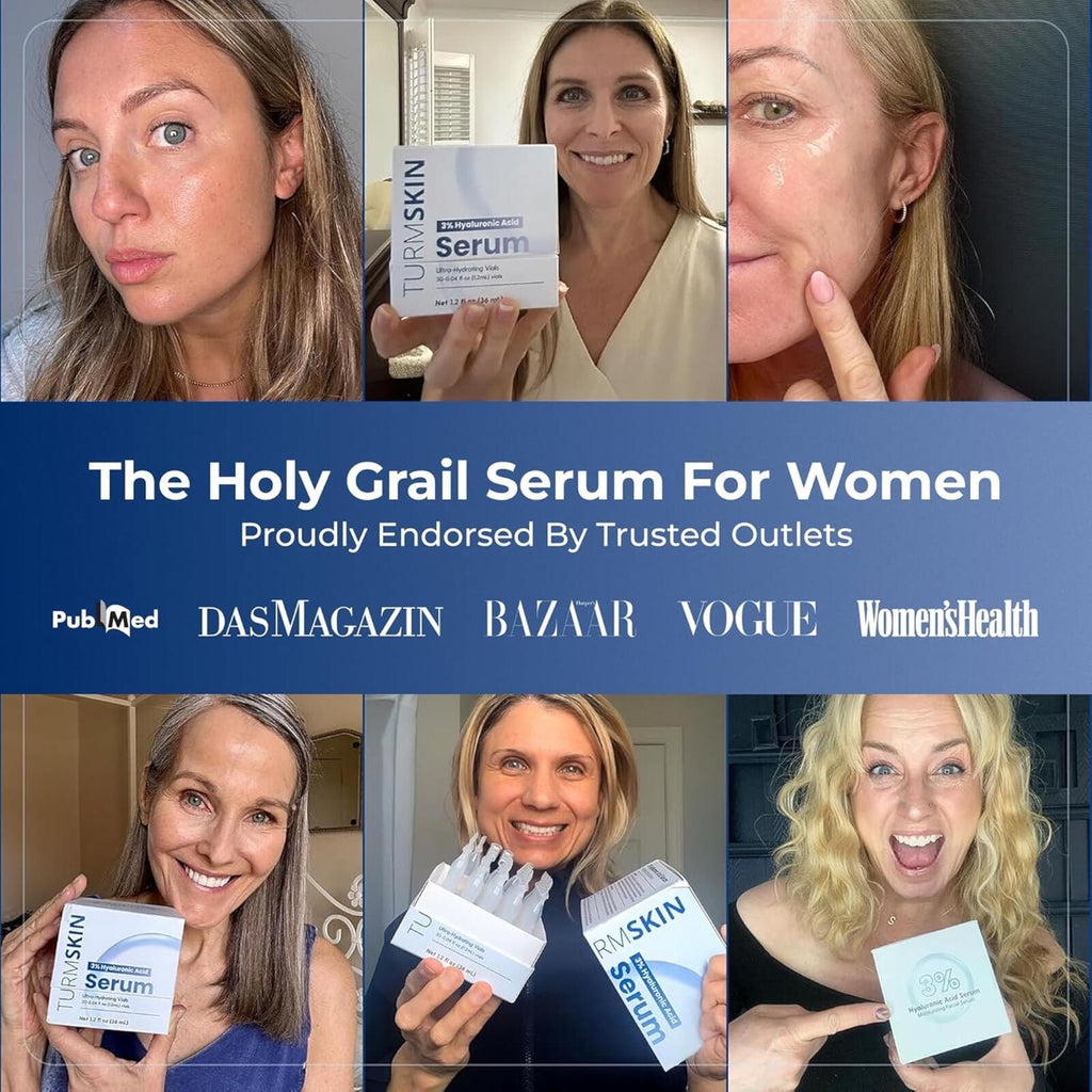 TURMSKIN 3% Hyaluronic Acid Serum Ultra-Hydrating Vials 30-Day Supply