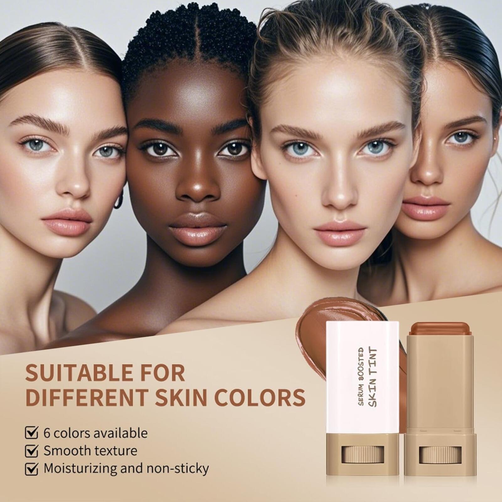 Skin Tint Beauty Balm Solid Tinted Moisturizing Serum Medium Shade 18g Color#5