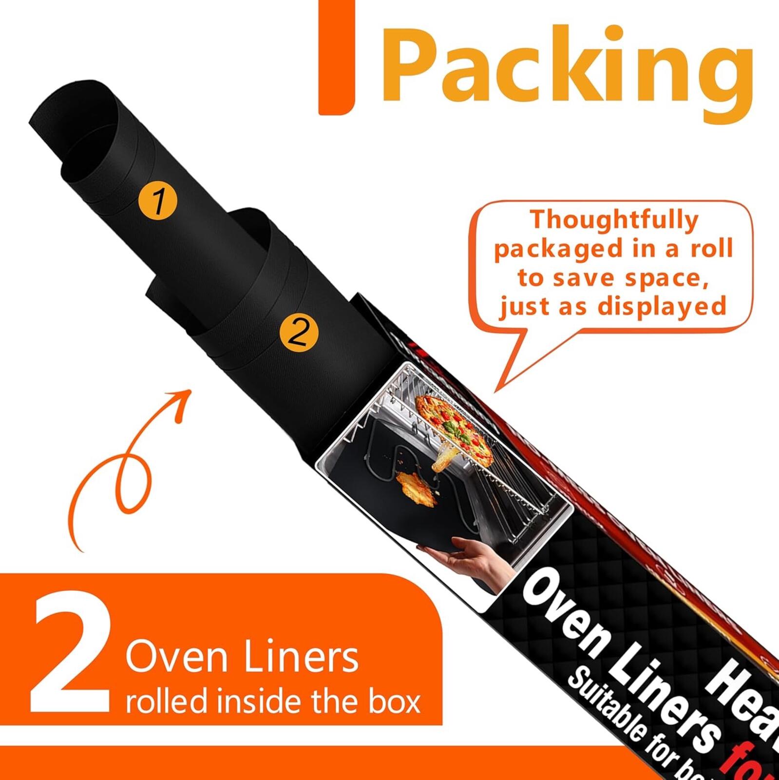 Oven Liner 2-Pack | 17" x 25" | Non-Stick, Heavy Duty, BPA & PFOA Free