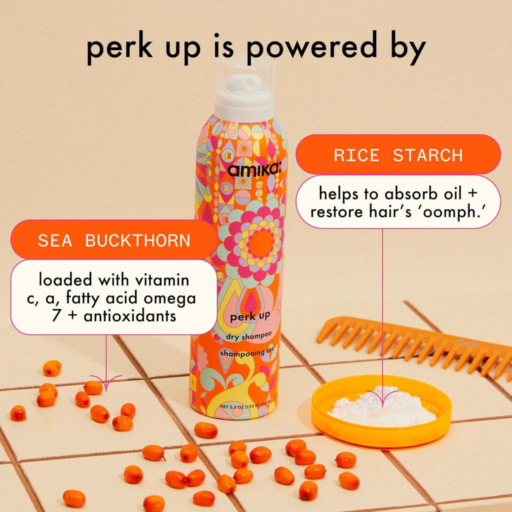 Amika Perk Up Dry Shampoo 5.3 oz Full Size Talc Free No White Residue Volume