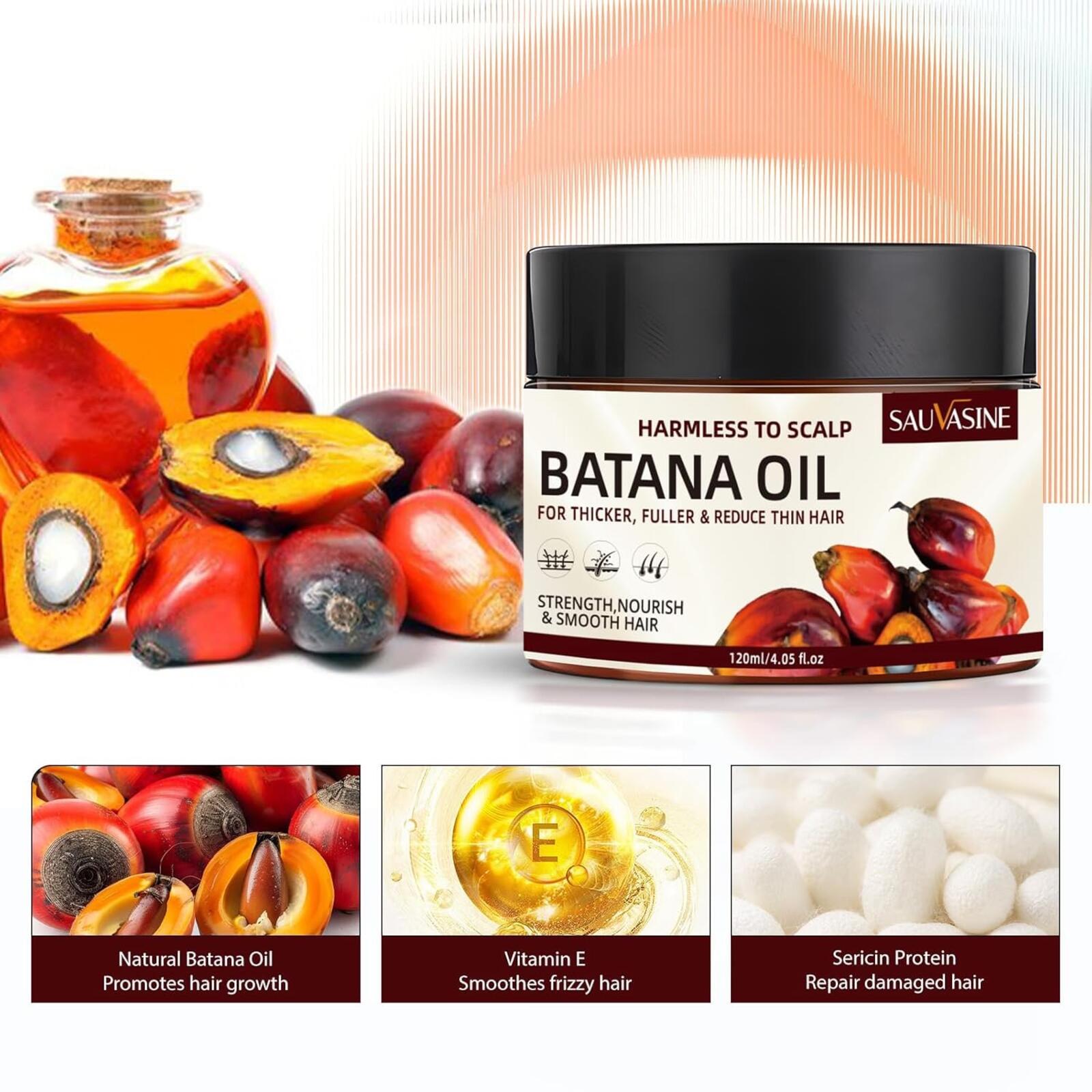 SAUVASINE Batana Oil for Thicker Fuller Hair 120ml - Nourish & Strengthen