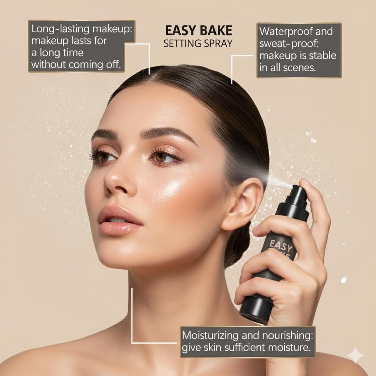 Easy Bake Setting Spray – Waterproof Long-Lasting Makeup Lock (100ml)