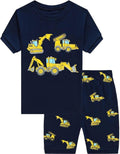 Boys Construction Vehicle Pajama Set Navy Blue Size 4T Comfortable Cotton