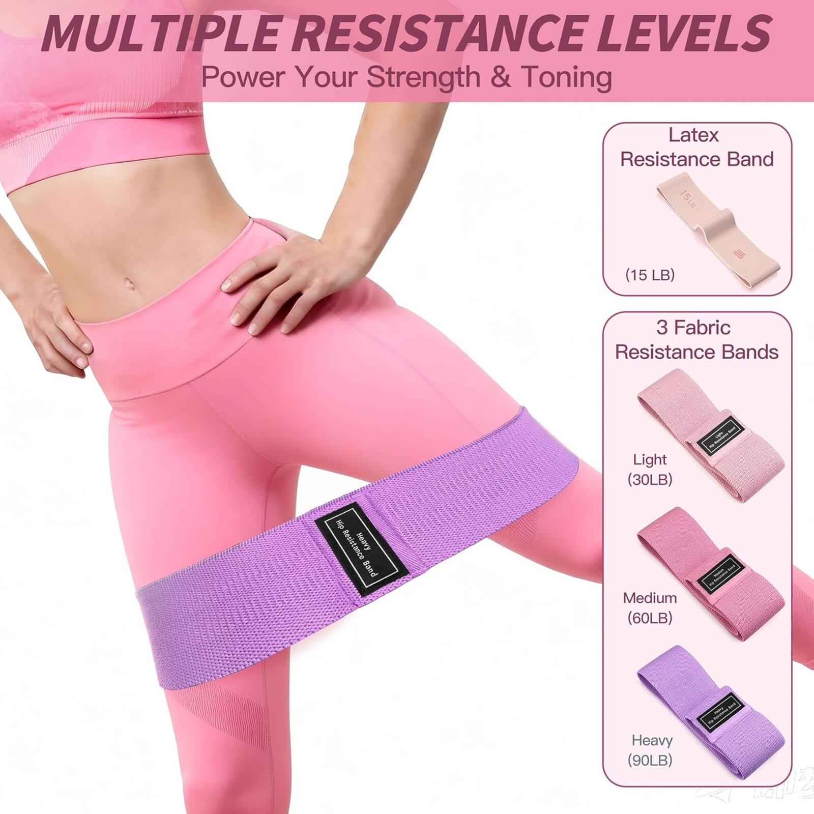 Resistance Bands & Pilates Ball Set - Multi-Level Strength Training Kit