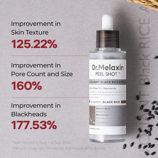 Dr. Melaxin Peel Shot Black Rice AHA BHA Exfoliating Serum