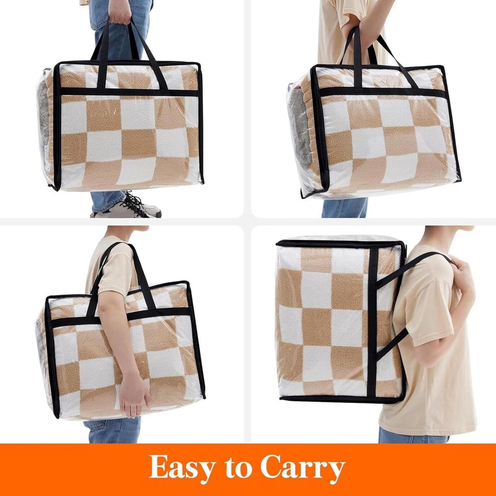 3-Clear PVC Storage Bag — Quilts Blankets Clothes