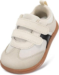 Toddler Beige Sneakers Wide Toe Box Breathable Shoes (Size: Toddler 8)