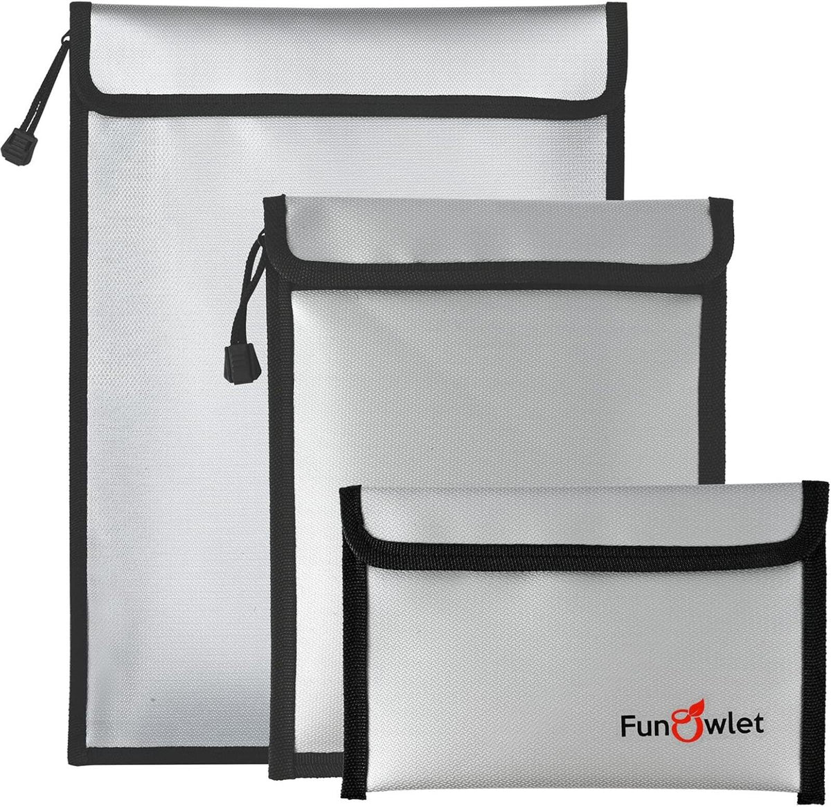 Fireproof & Waterproof Document Bag Set 3 Pack