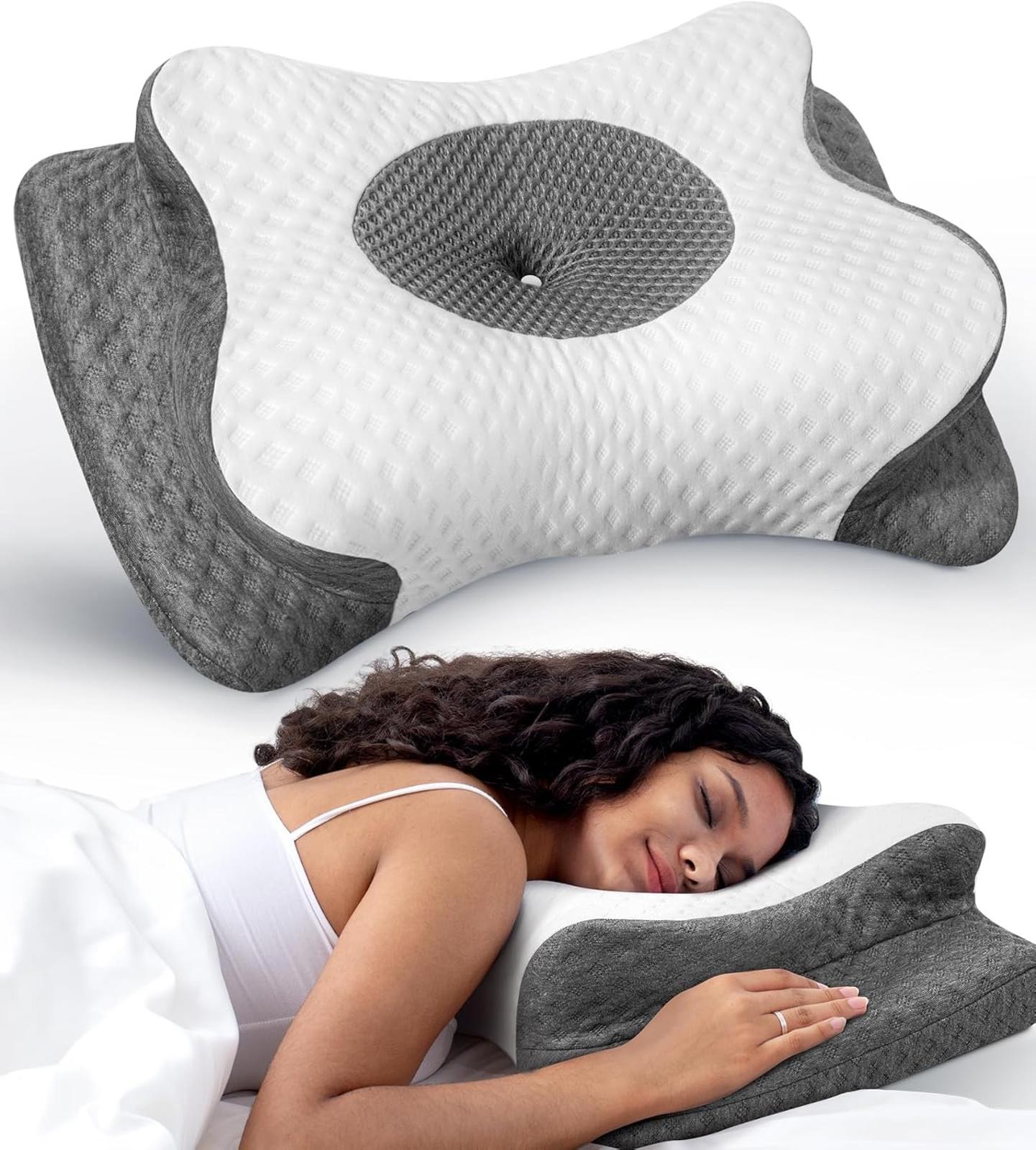Cozyplayer No More Aches Cervical Pillow — Adjustable Memory Foam | Light Grey