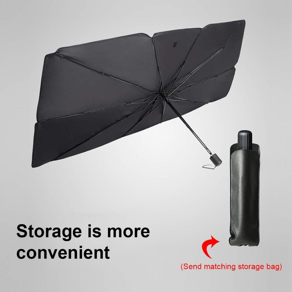 44 x 25 Car Windshield Sun Shade Umbrella — UV Heat Shield, Foldable Reflector