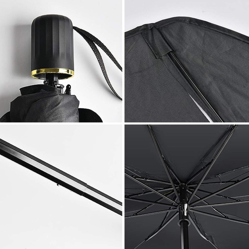 44 x 25 Car Windshield Sun Shade Umbrella — UV Heat Shield, Foldable Reflector