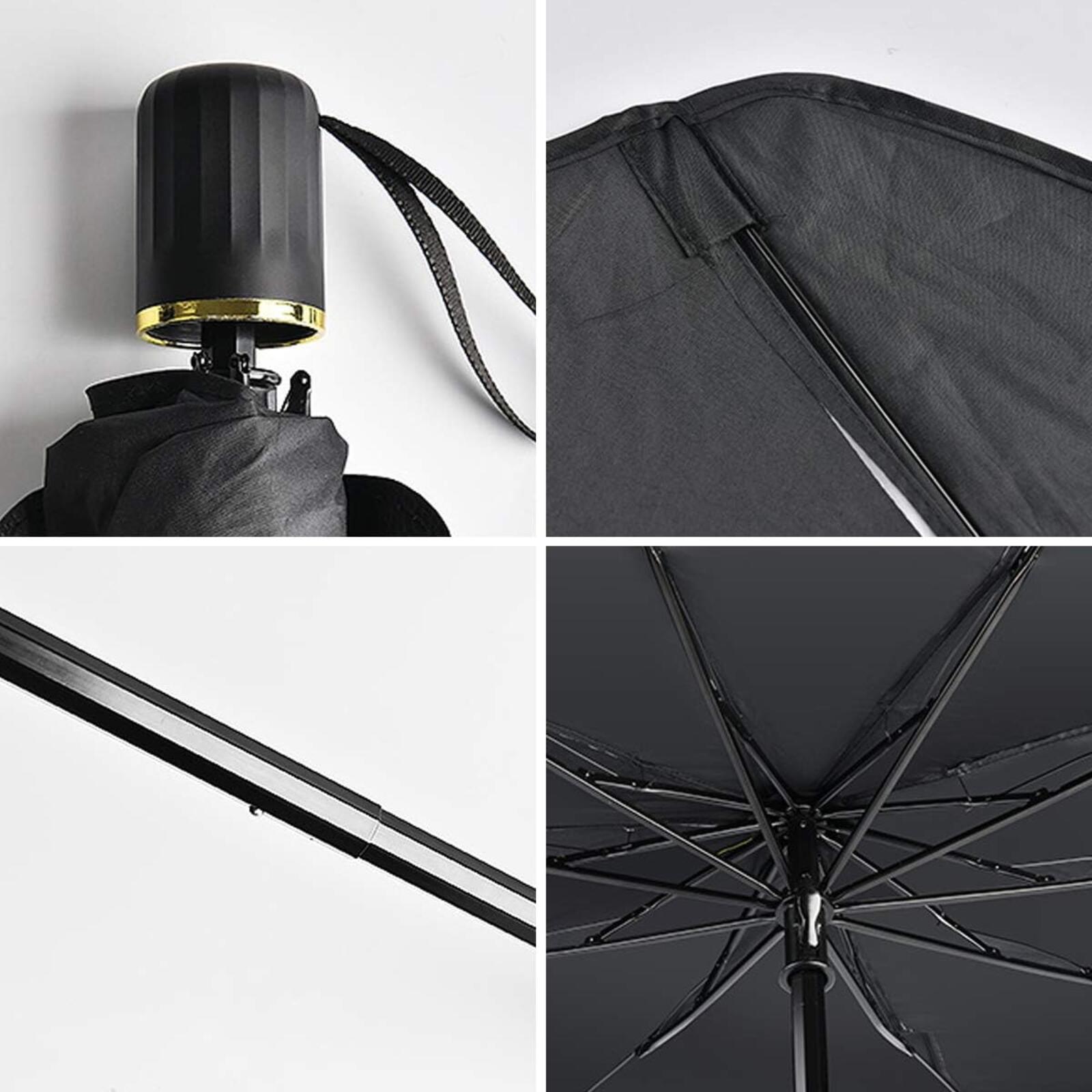 44 x 25 Car Windshield Sun Shade Umbrella — UV Heat Shield, Foldable Reflector