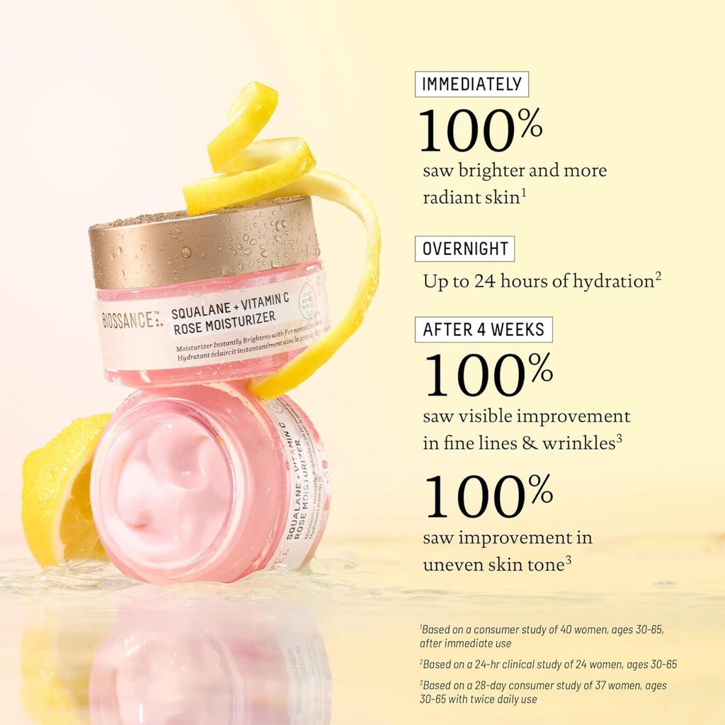 Biossance Vitamin C Rose Moisturizer – Glow & Hydrate 1.69 oz