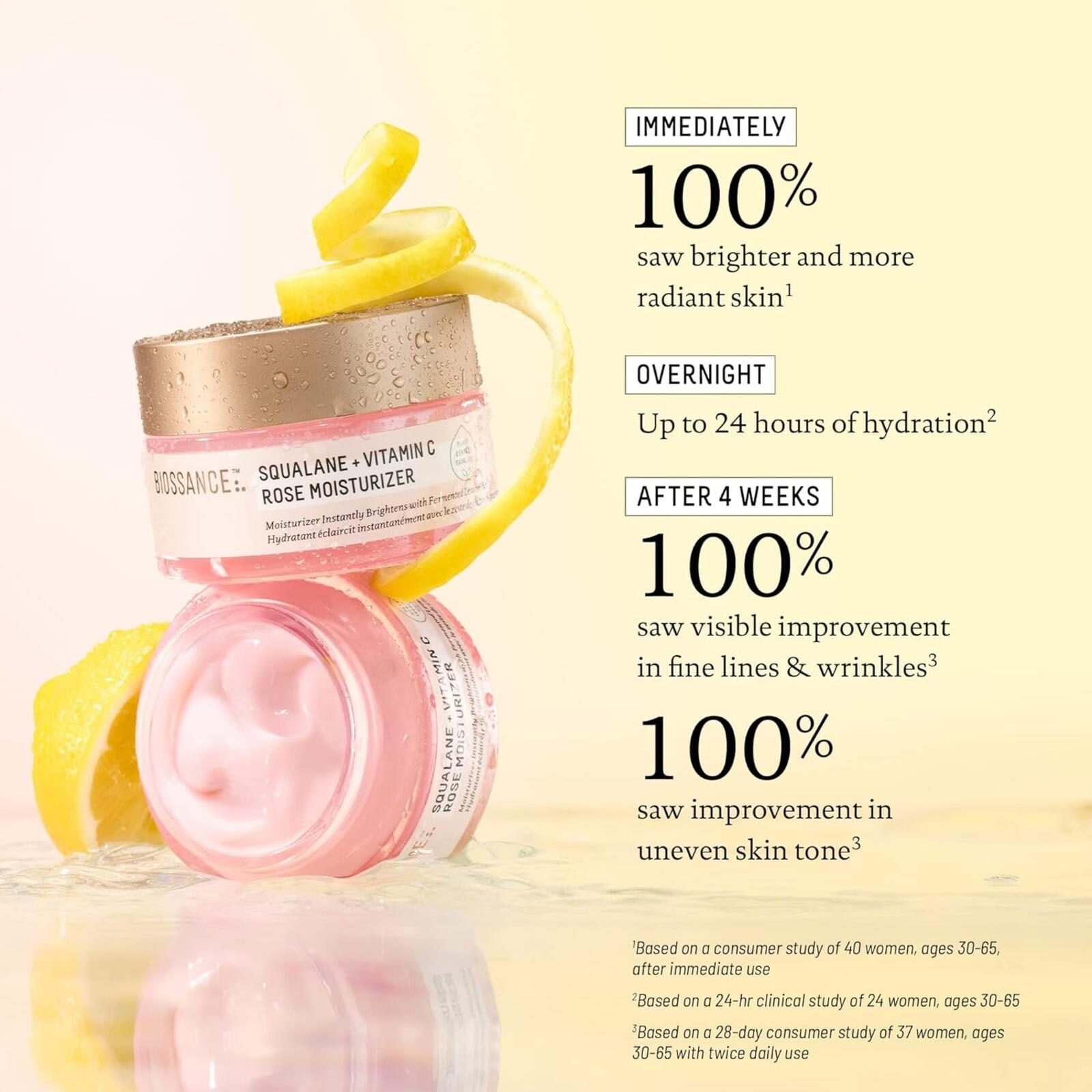 Biossance Vitamin C Rose Moisturizer – Glow & Hydrate 1.69 oz