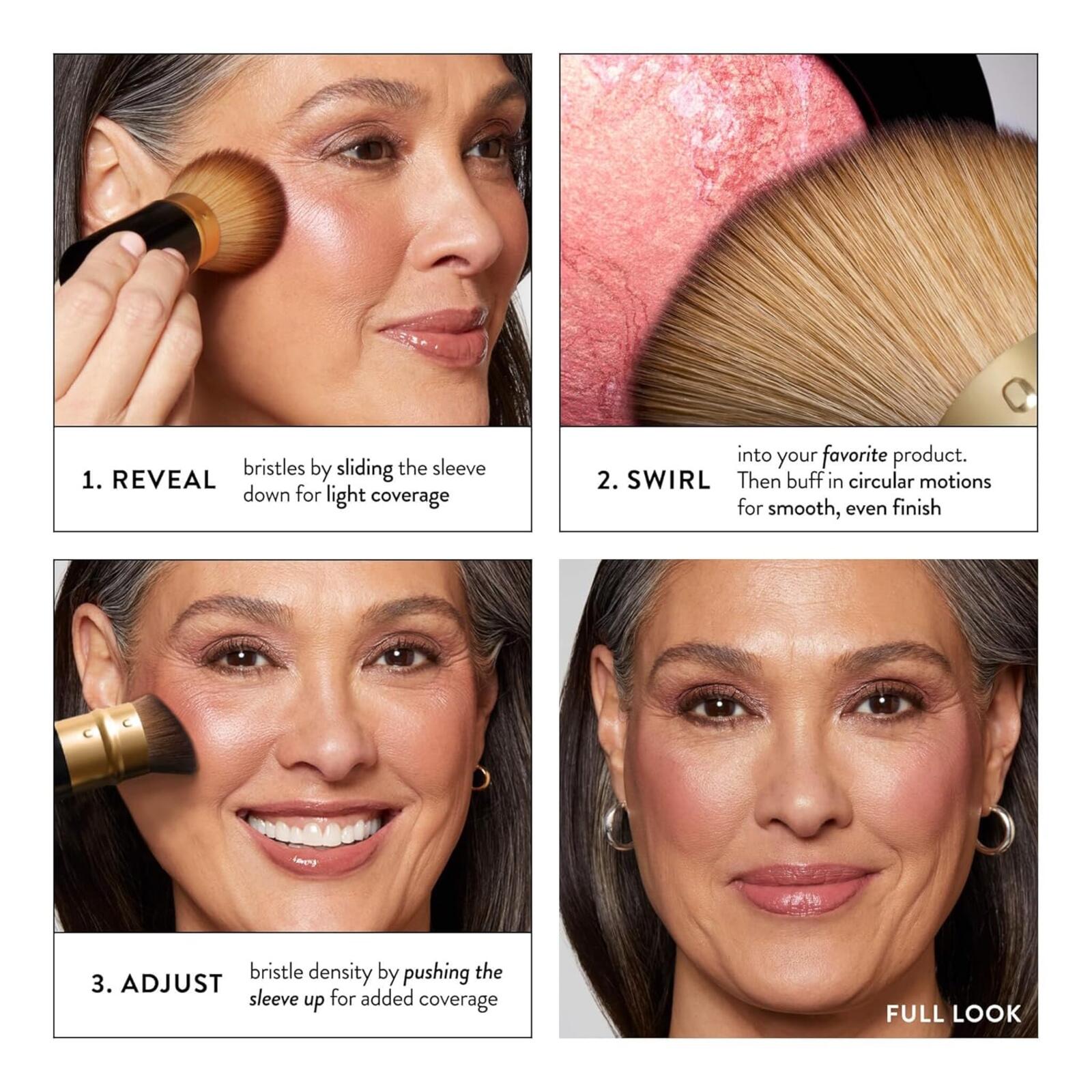 Retractable Kabuki Brush – Powder Cream Liquid Flawless Blend