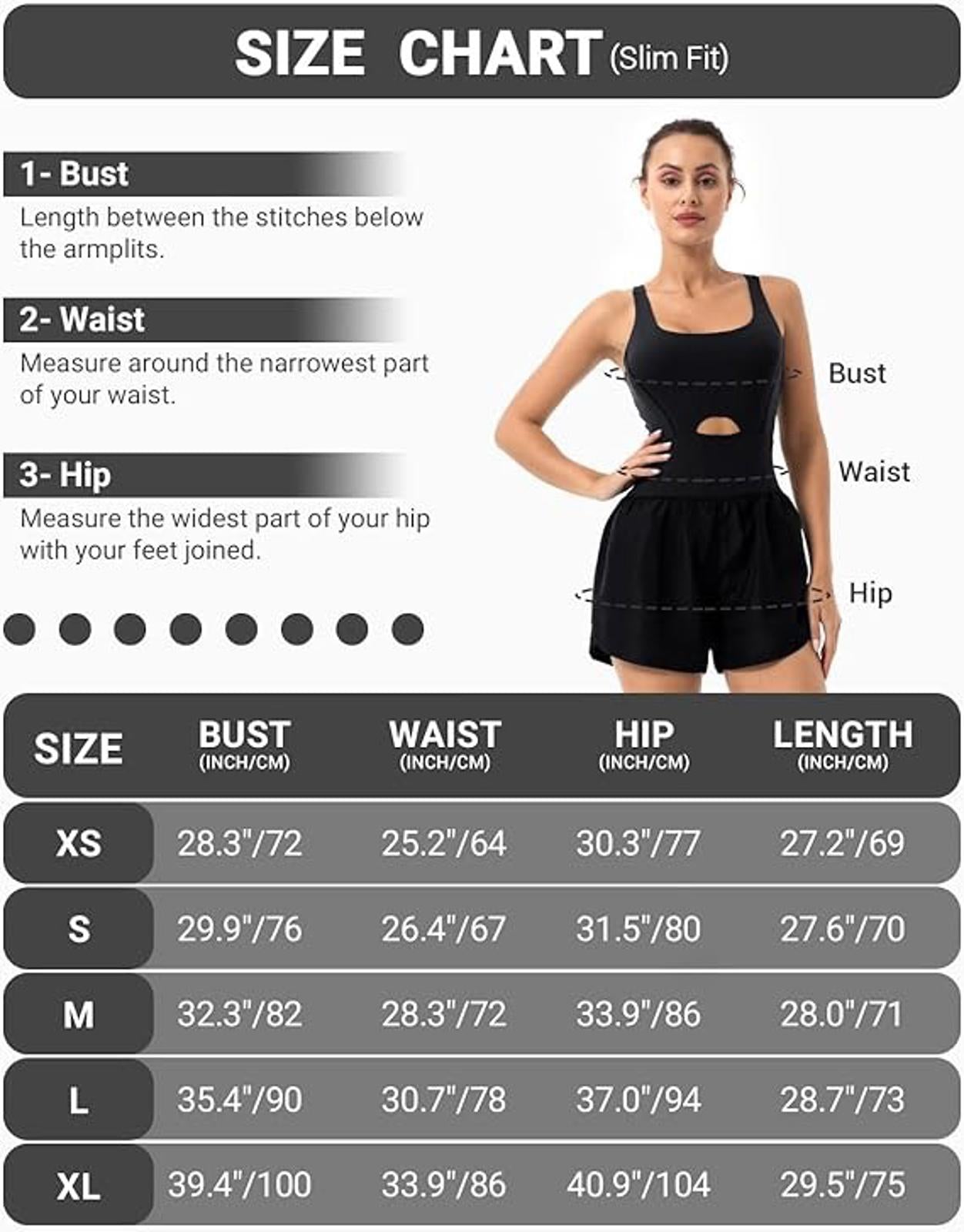Wenlia Women's Workout Romper Black Built-In Bra & Shorts- Sz MEDIUM
