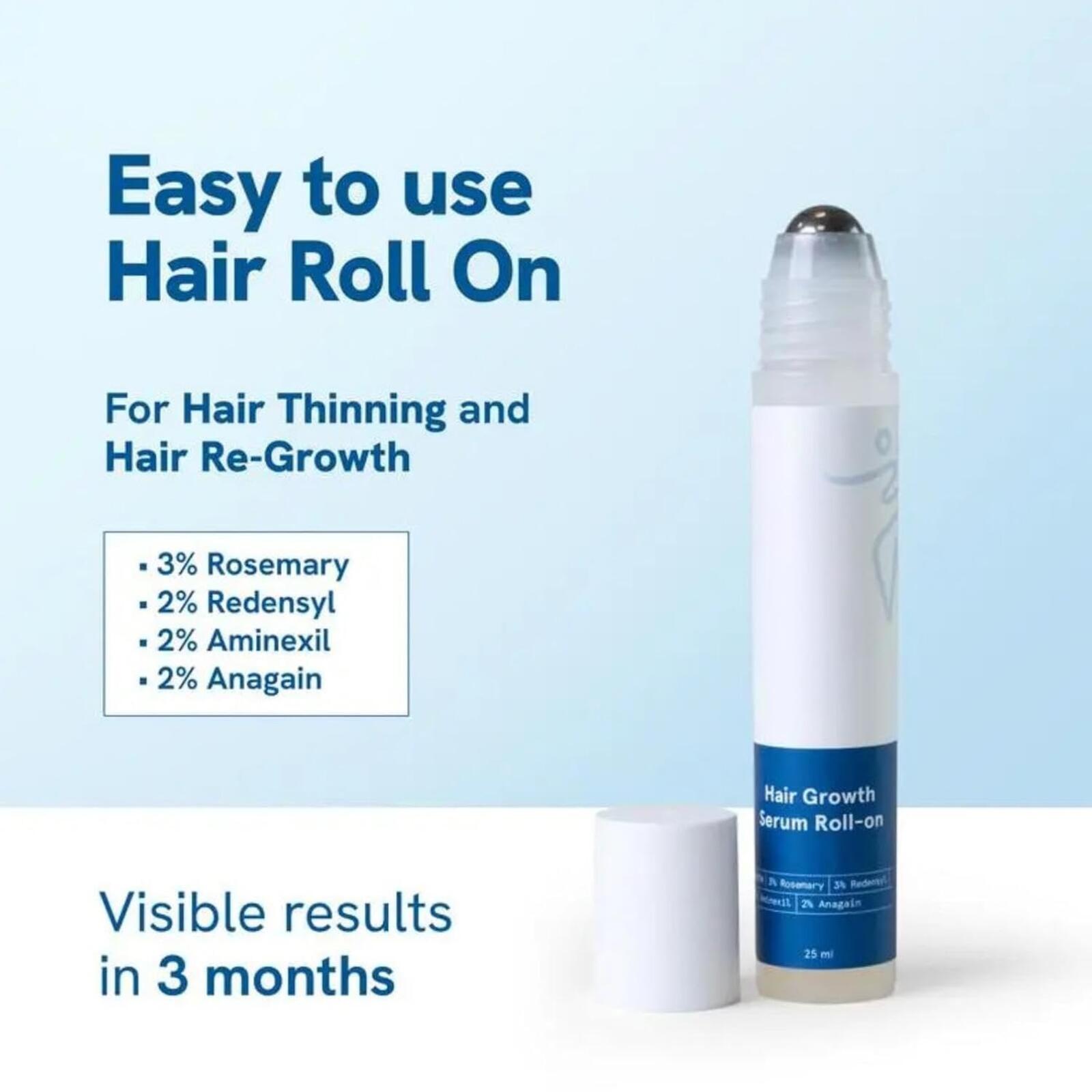 Hair Growth Serum Roll On – Thicker, Stronger Hair Faster