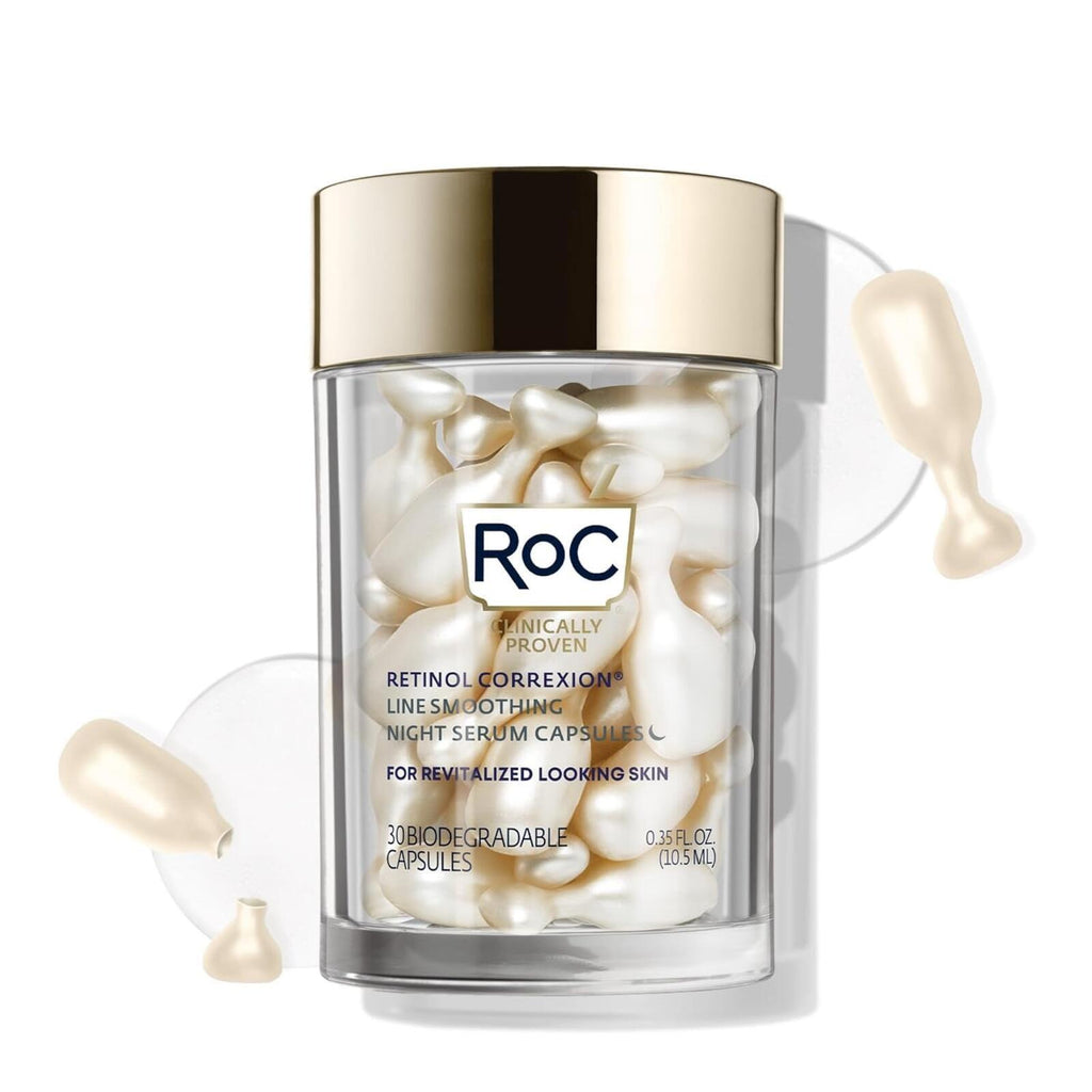 RoC Retinol Night Serum Capsules – Smooth, Firm Skin Fast (30 Ct)