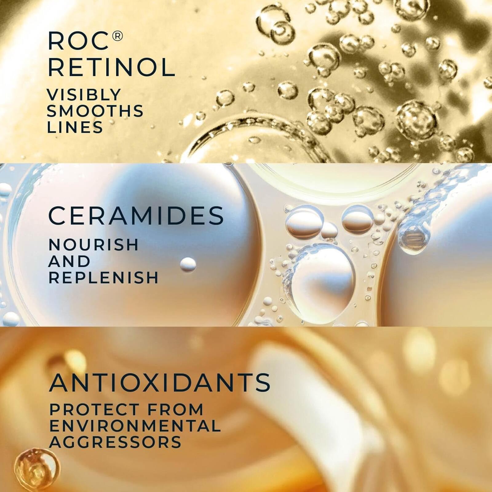 RoC Retinol Night Serum Capsules – Smooth, Firm Skin Fast (30 Ct)