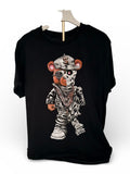 Preowned streetwear graphic T shirt with bear cyborg design