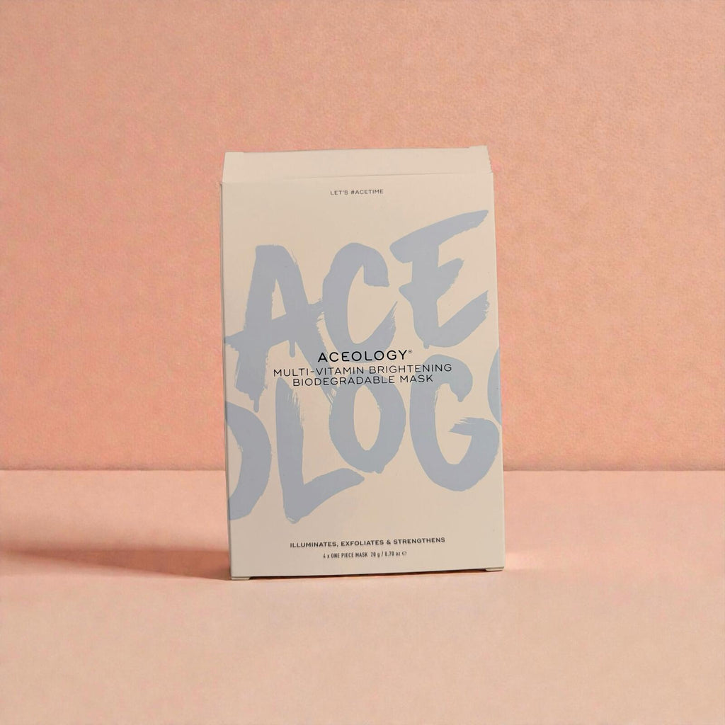 Aceology Multi-Vitamin Brightening Biodegradable Face Mask - 4 Pack