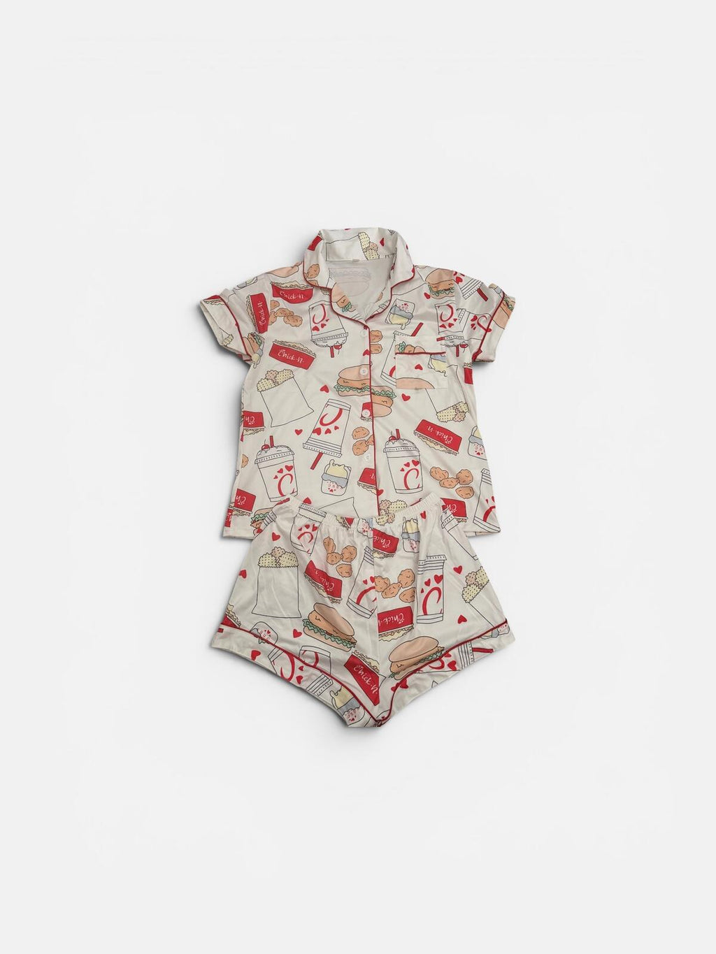 Custom Chick-fil-A Inspired Pajama Set Cream Size Small Cute