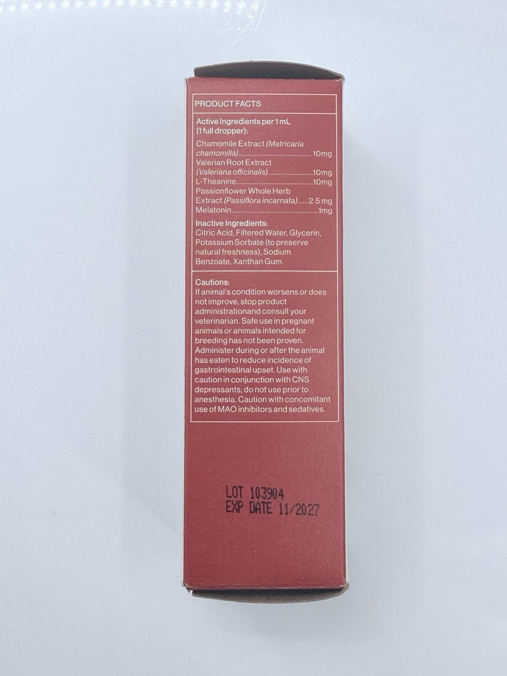 Calm Down Dog Supplement Liquid 1oz Vet Approved Stress Relief
