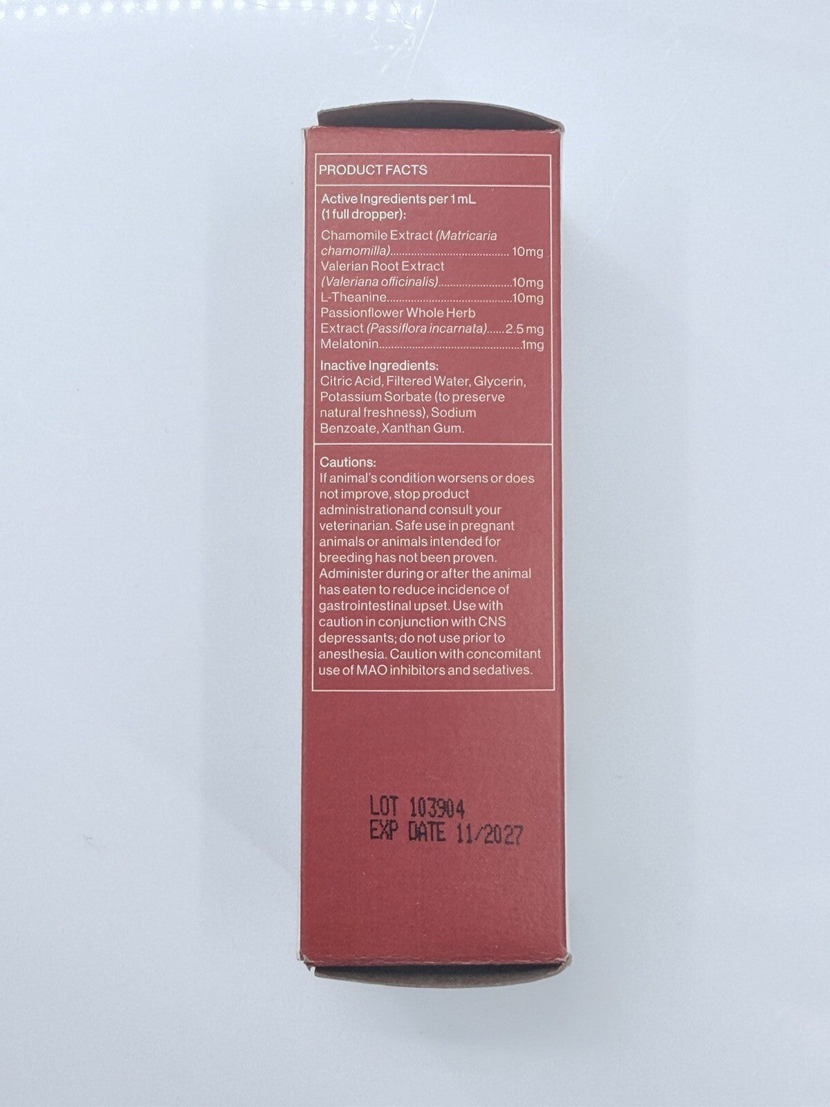 Calm Down Dog Supplement Liquid 1oz Vet Approved Stress Relief
