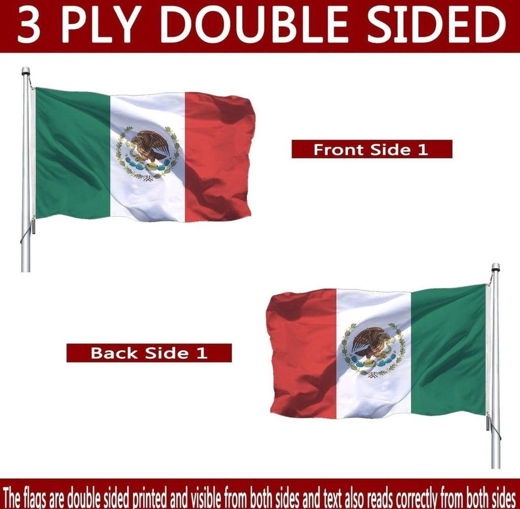 Mexico Flag 3x5 Double Sided — Bold Color. Built to Show