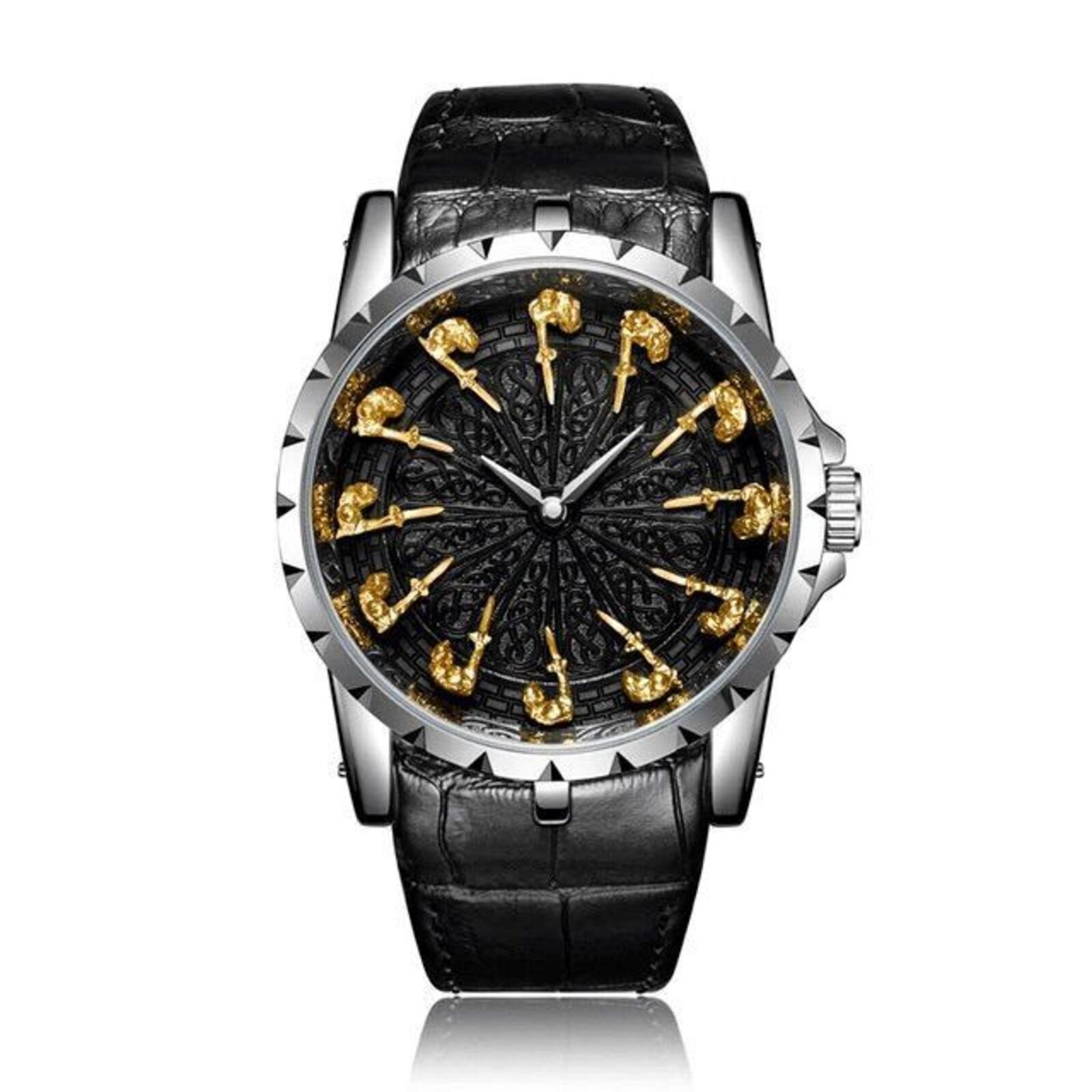 Black Gold Statement Watch | Bold Dial | Everyday Flex Piece