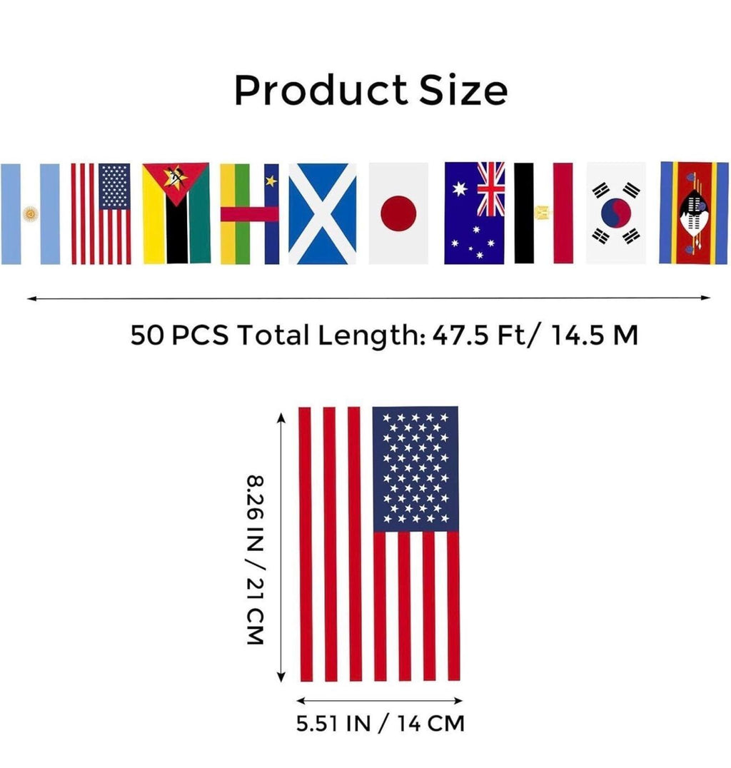 Global Vibe Flag Banner — 47.5 FT Instant Atmosphere