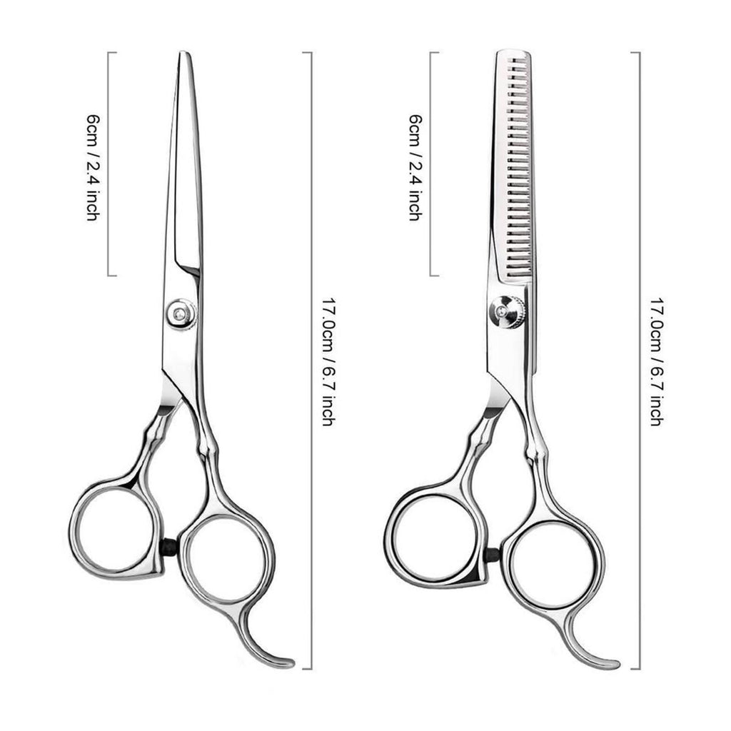 Professional Hair Cutting Scissors and Thinning Shears Set with Case