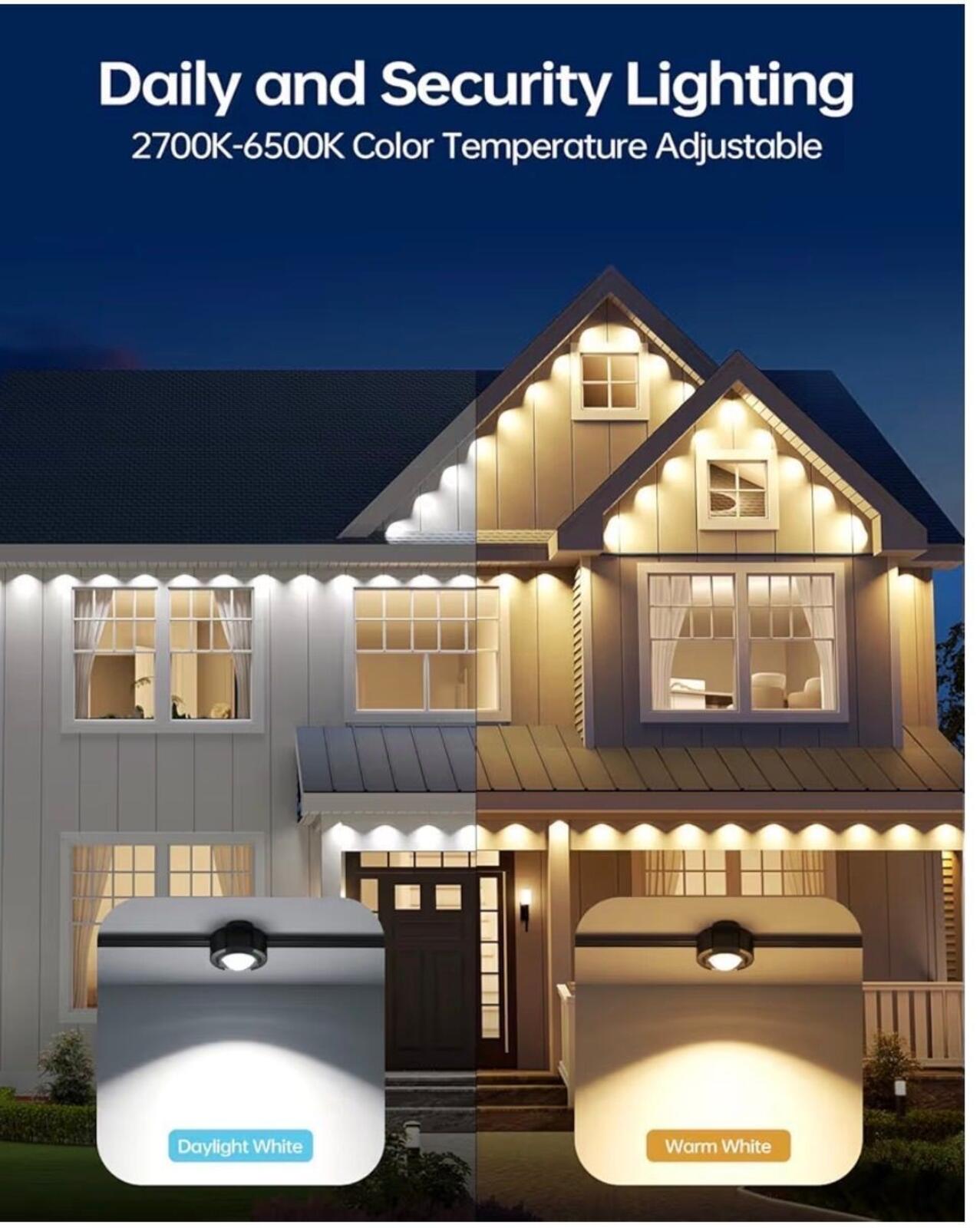 ASAHOM 100ft Permanent Outdoor LED Lights Multi-Color Smart App Control