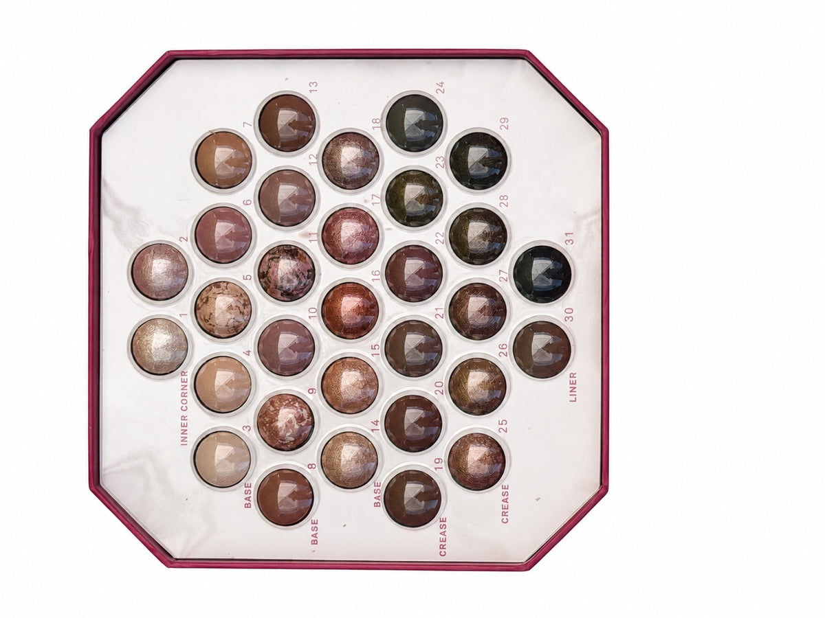 New Laura Geller neutral eyeshadow palette in brown, smoky and metallic tones