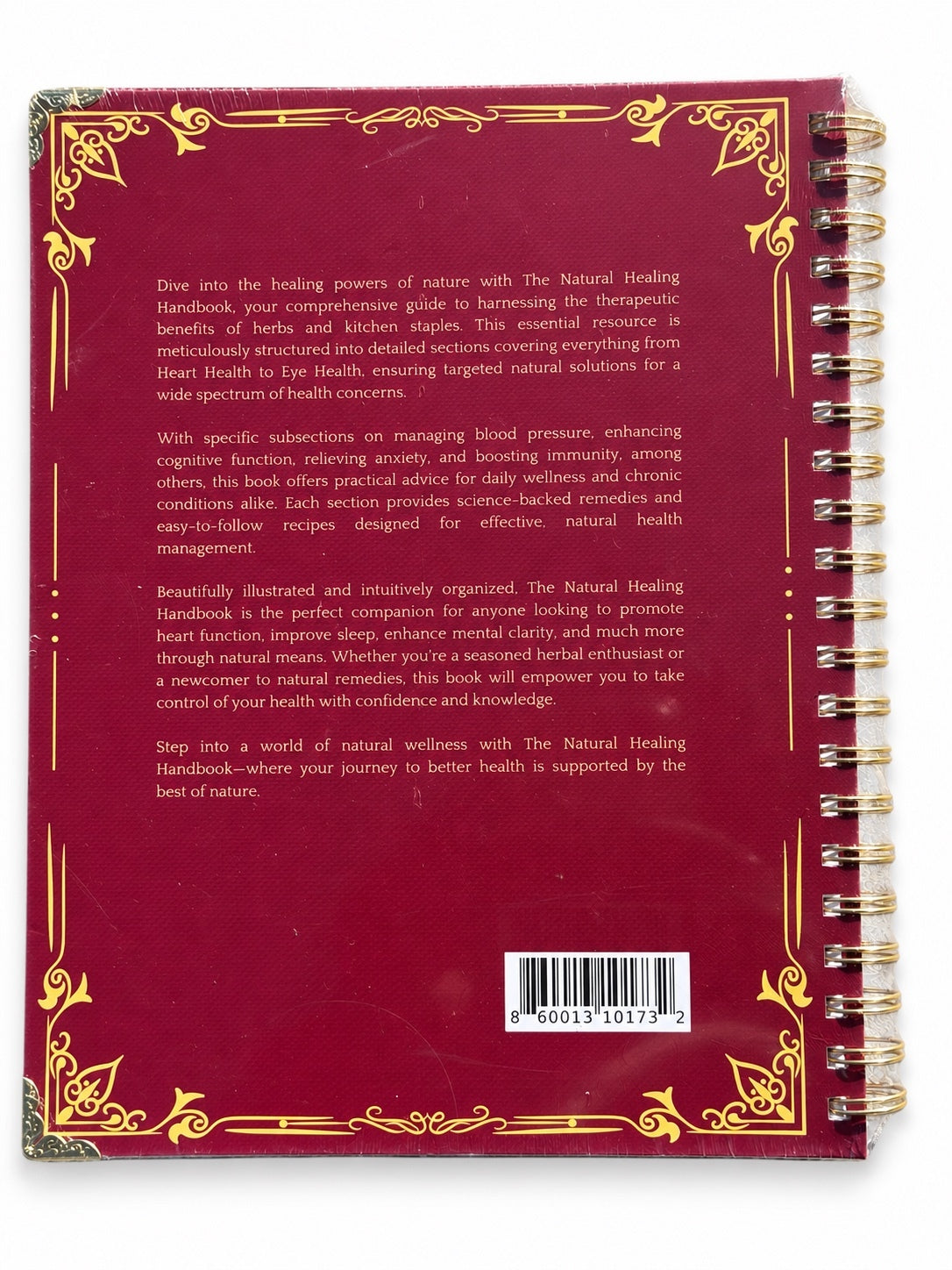 The Natural Healing Handbook herbal remedies book, still in plastic wrap
