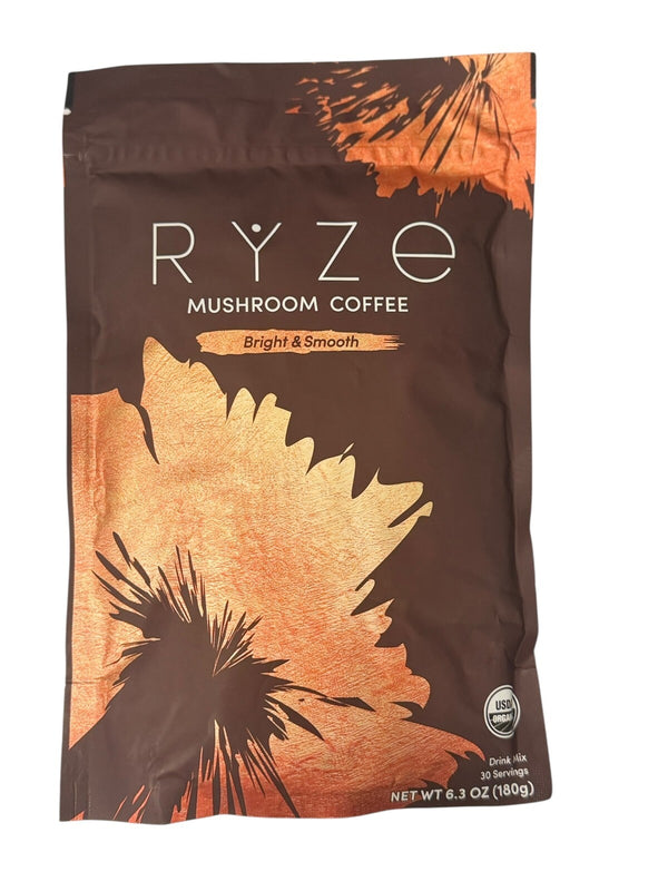RYZE Mushroom Coffee 30 Servings Organic Instant Coffee New and sealed.