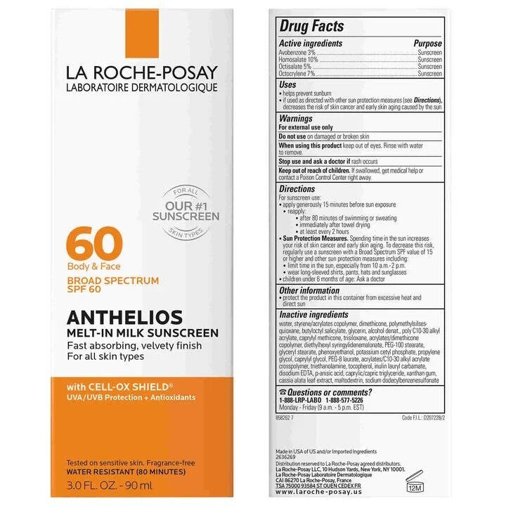 La Roche Posay Anthelios SPF 60 Sunscreen