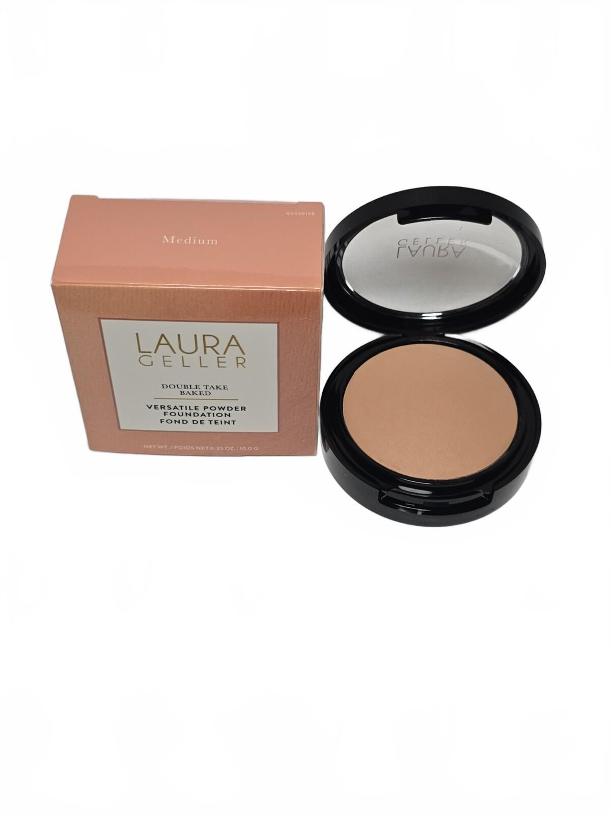 Laura Geller Double Take Baked Powder Foundation Medium Full Coverage Matte NIB