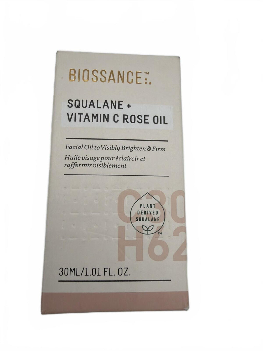 Biossance Squalane + Vitamin C Rose Oil 1oz Brightening Face Oil New