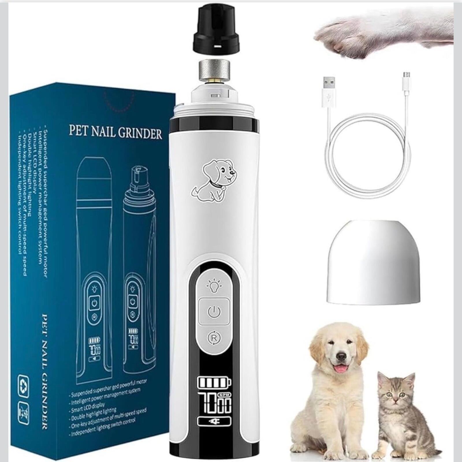 Silent Pet Nail Grinder USB Rechargeable Low Noise Trimmer