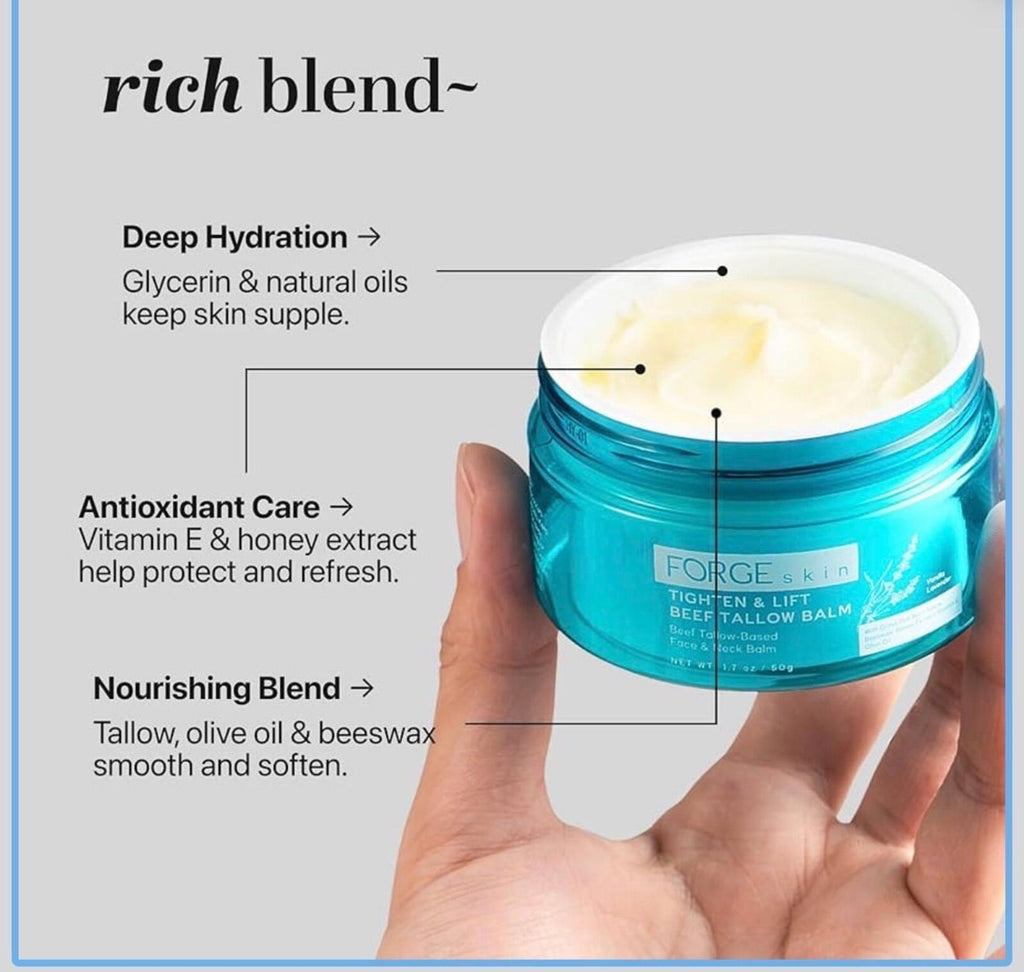 Forge Tallow Balm Grass-Fed Beef Tallow Natural Skin Moisturizer
