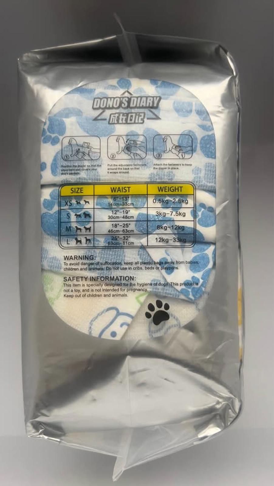 Dono Male Dog Diapers — Medium, 10 Count