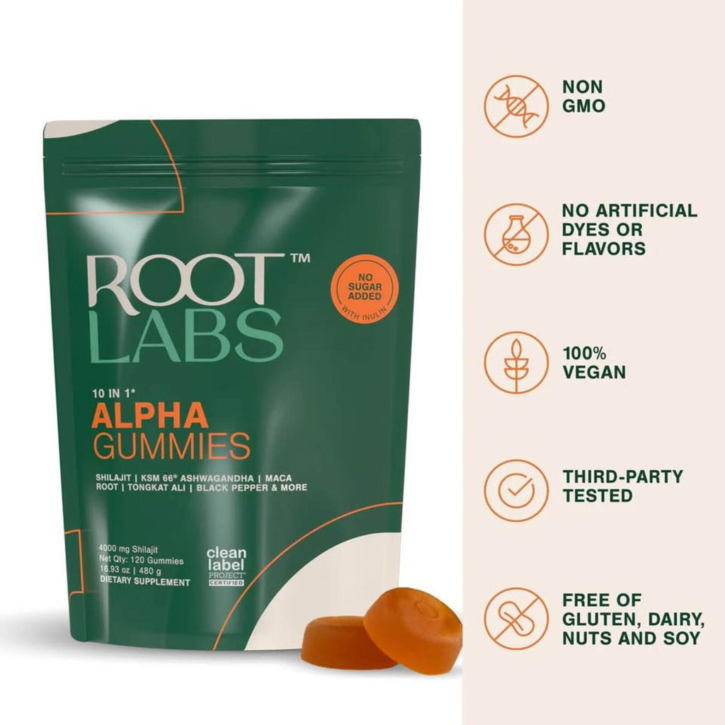 Root Labs Alpha Gummies 120 Count No Sugar Added