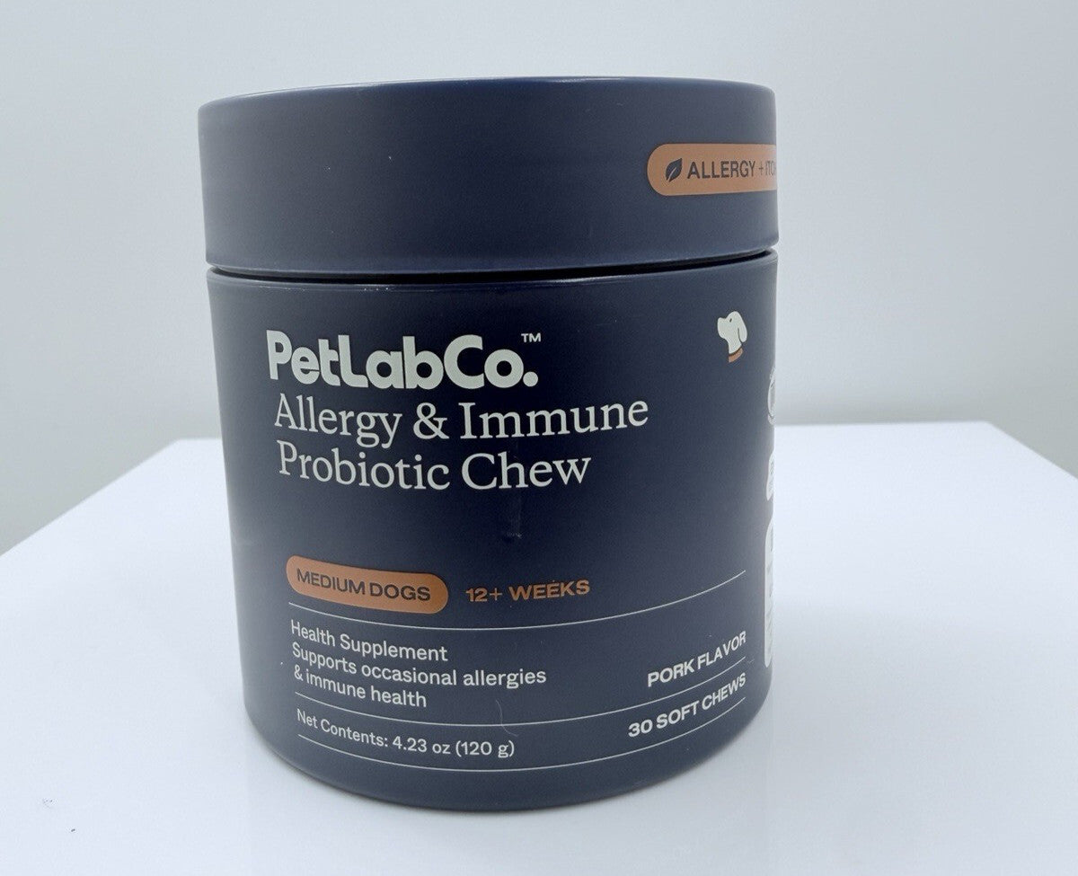Dog Allergy Probiotic Chews Seasonal Itching Paw Licking Relief 30ct