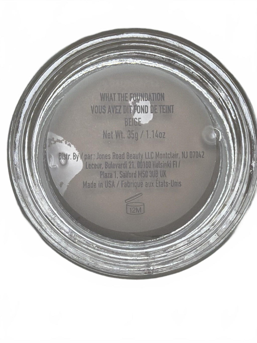 Jones Road What the Foundation Beige 1.14oz Full Size New In Box