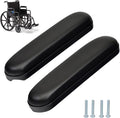 10-1/4" Universal Wheelchair Armrest Pads Pair w Screws Replacement Set